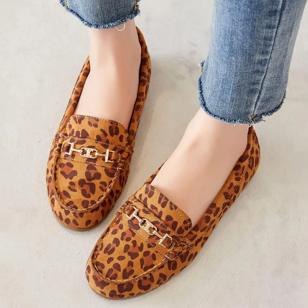 DeYashopin Women's Loafer Shoes Leisure Slip On Work Shoes Comfort Walking Flats