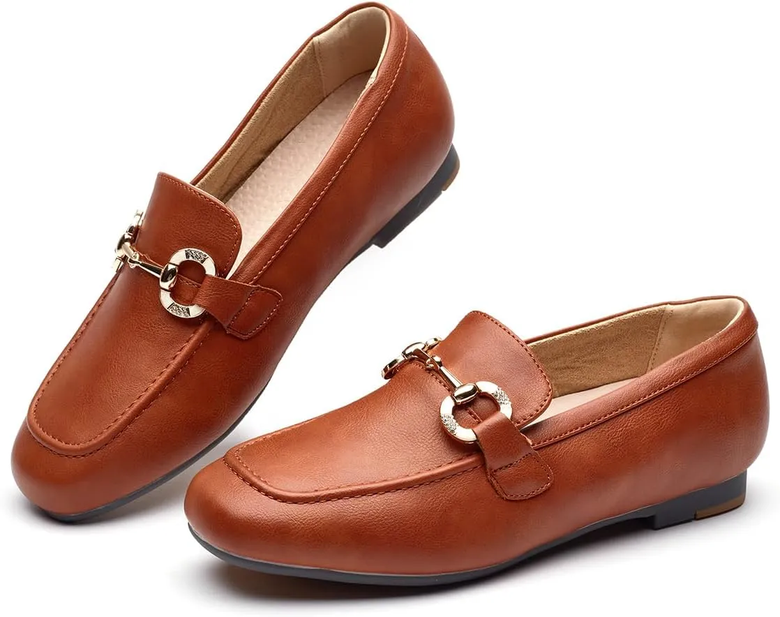 DeYashopin Womens Loafers Shoes Fashion Low Heel Slip on Shoes Comfortable Driving Flats