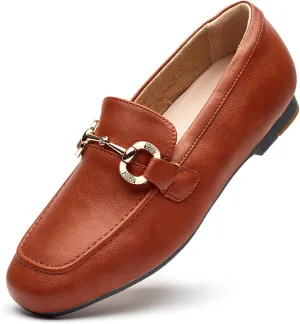 DeYashopin Womens Loafers Shoes Fashion Low Heel Slip on Shoes Comfortable Driving Flats