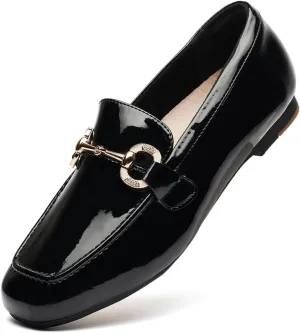 DeYashopin Womens Loafers Shoes Fashion Low Heel Slip on Shoes Comfortable Driving Flats
