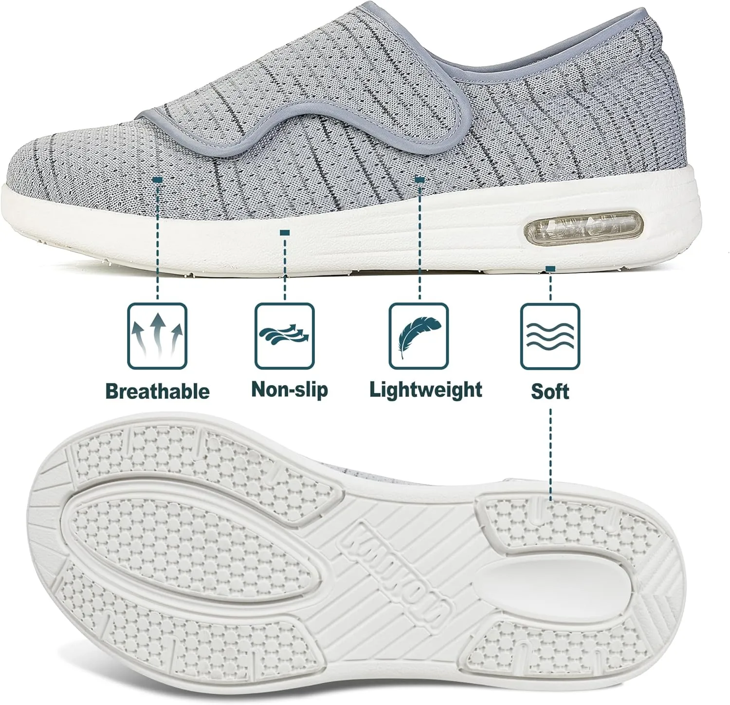 Diabetic Shoes for Women Extra Wide Walking Shoes Slip-On Orthopedic Shoes