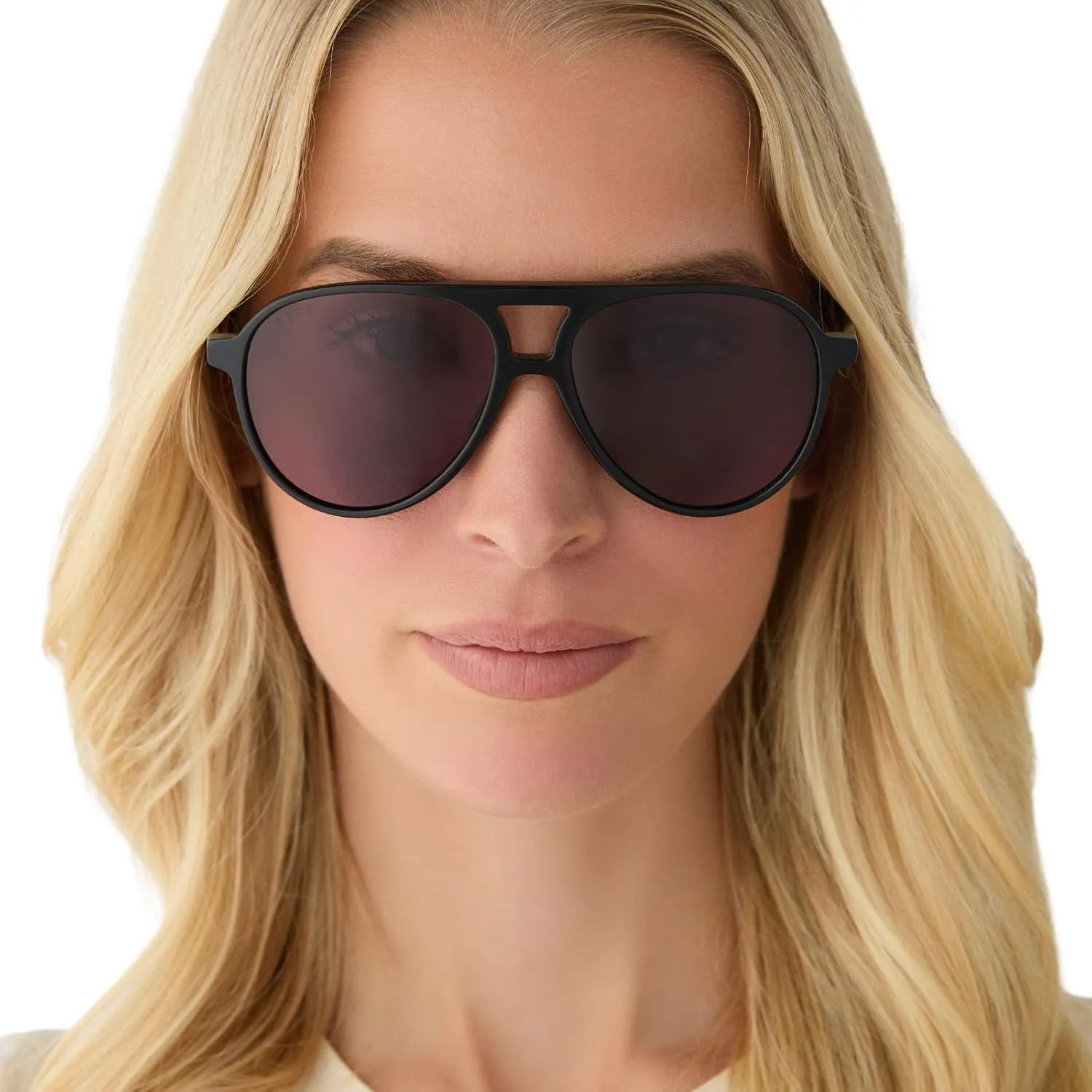 DIFF Tosca II Oversized Aviator Sunglasses for Women and Men UV400 Polarized Protection