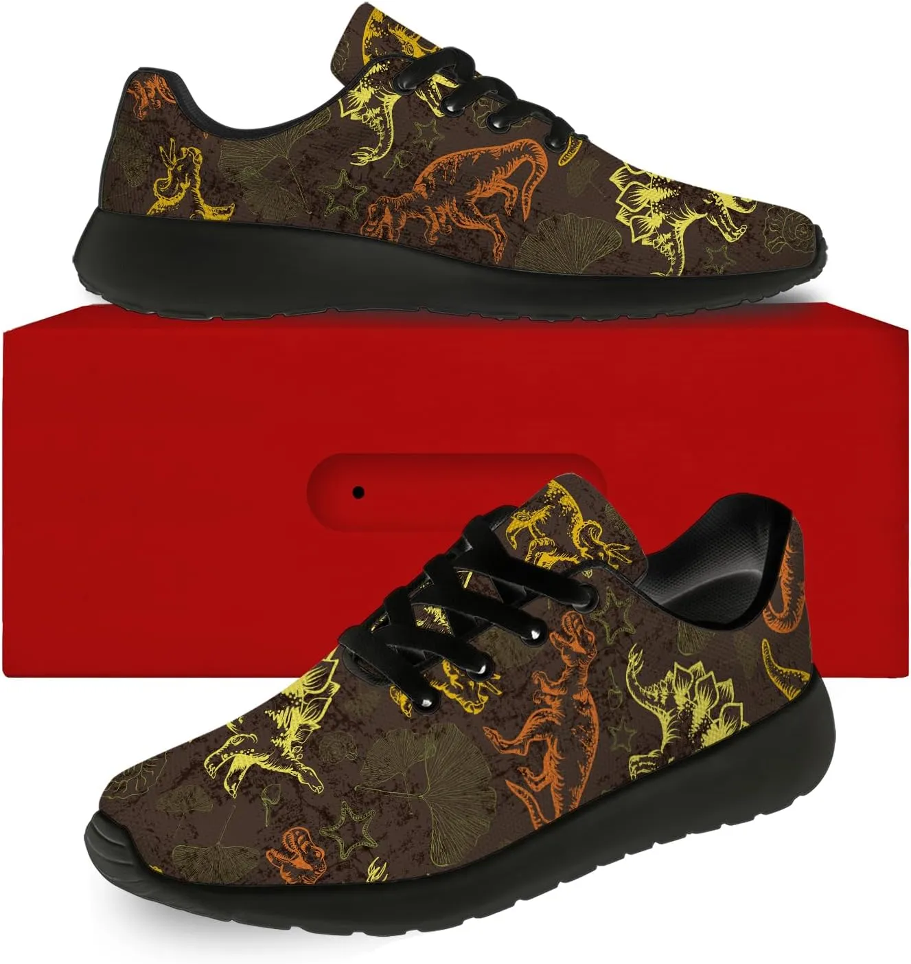 Dinosaur Shoes for Men Women Athletic Tennis Running Shoes Walking Sneakers Gifts for Boys Girls