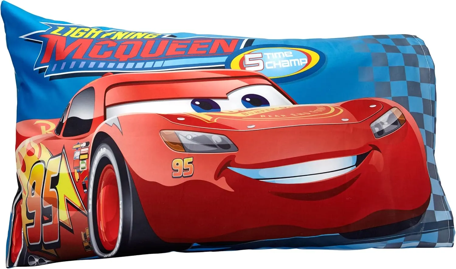 Disney Cars Rusteze Racing Team 4 Piece Toddler Bedding Set, Blue/Red/Yellow/White