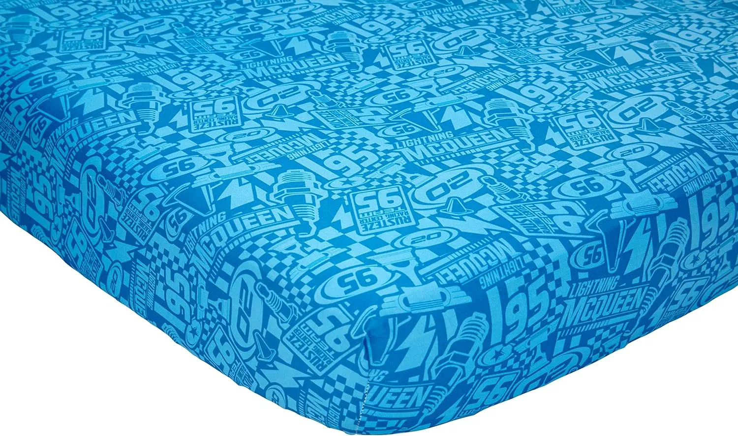 Disney Cars Rusteze Racing Team 4 Piece Toddler Bedding Set, Blue/Red/Yellow/White