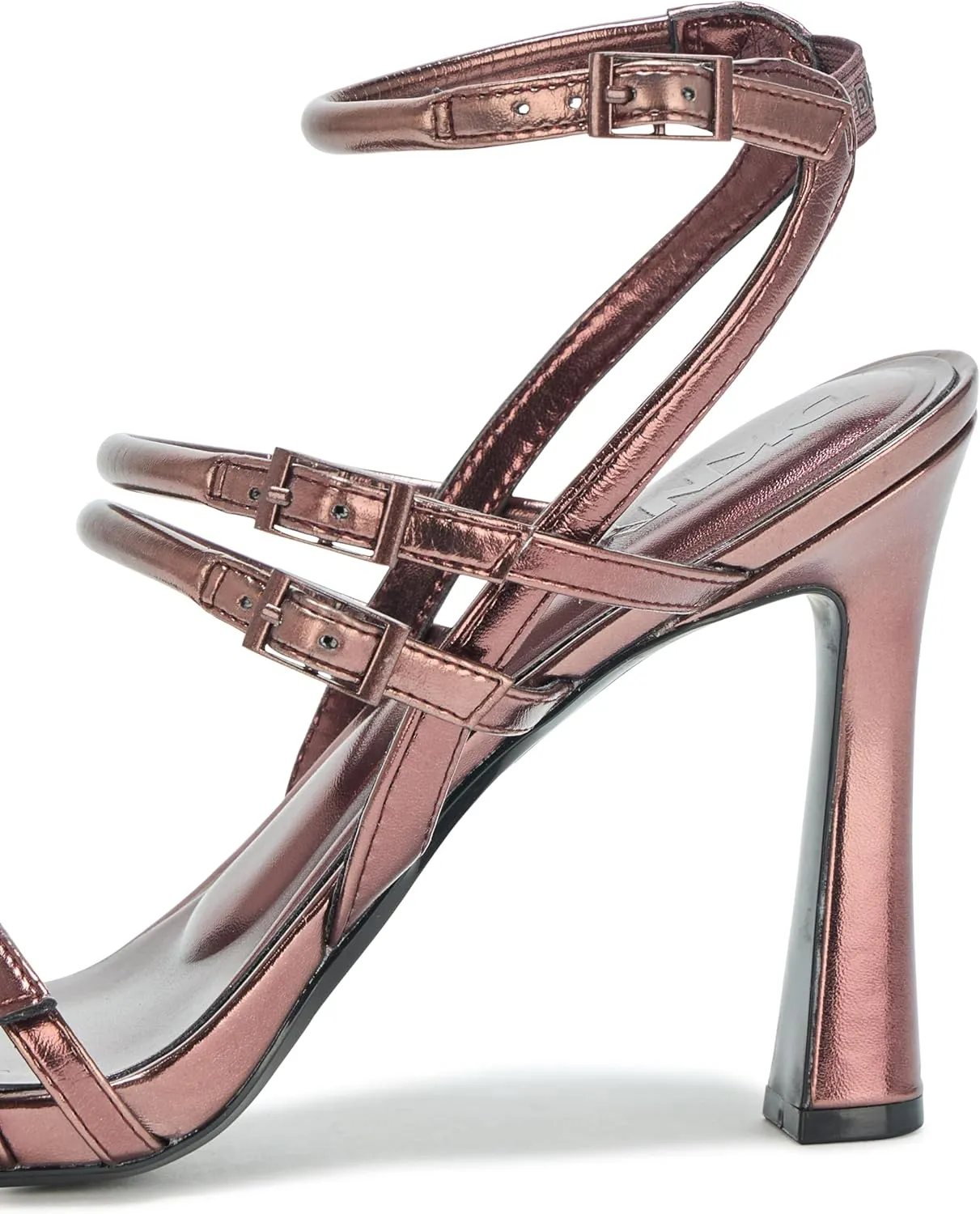 DKNY Women's Cyril Evening Double Belt Strap Heeled Pump Sandal