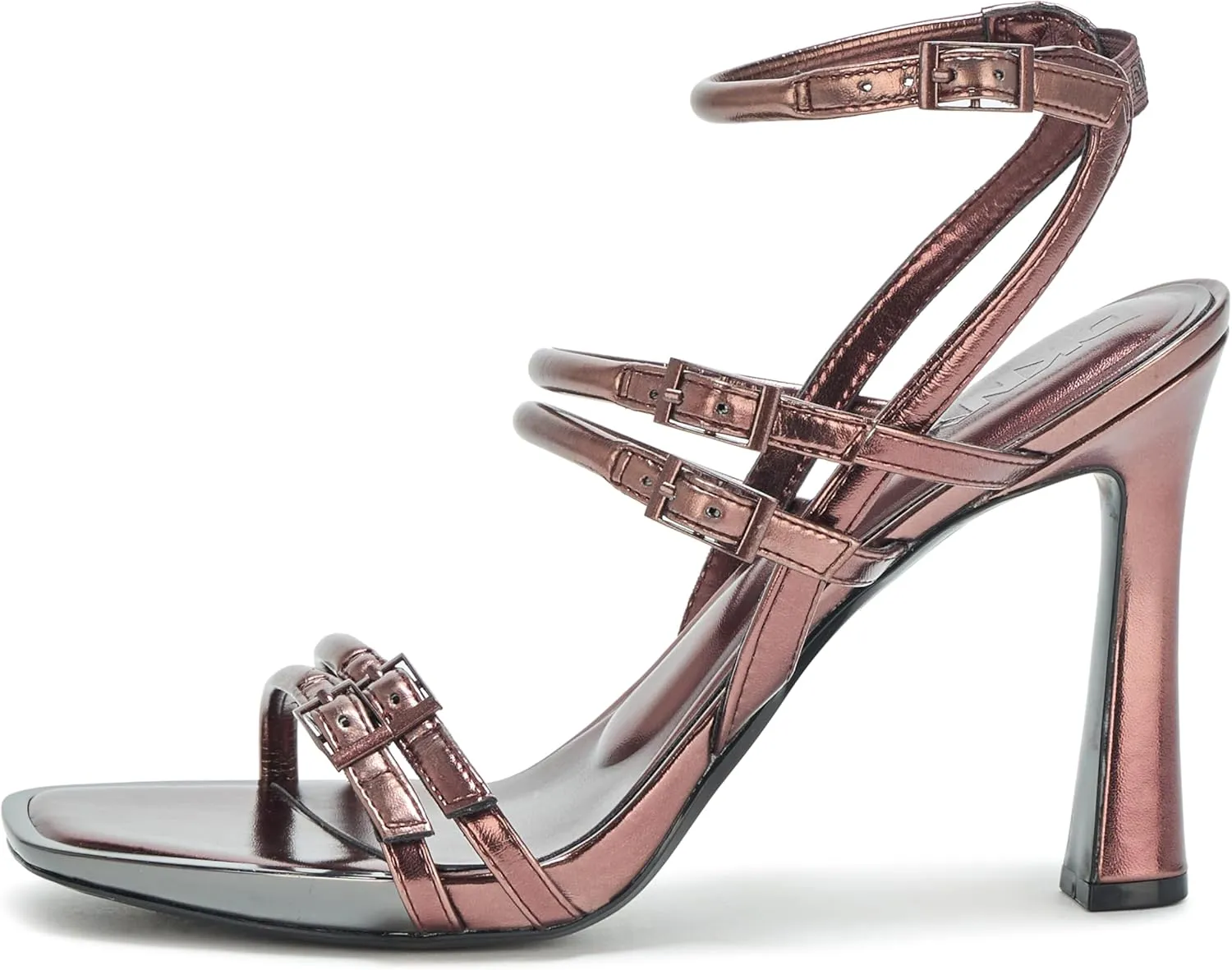 DKNY Women's Cyril Evening Double Belt Strap Heeled Pump Sandal