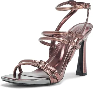 DKNY Women's Cyril Evening Double Belt Strap Heeled Pump Sandal