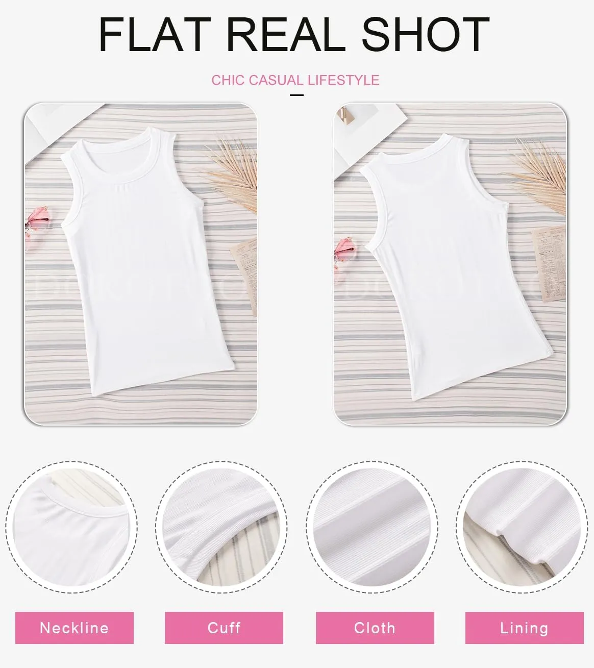 Dokotoo Womens Ladies Ribbed Thick Strap Racerback Tight Slim Fitted Sporty Workout Tank Tops