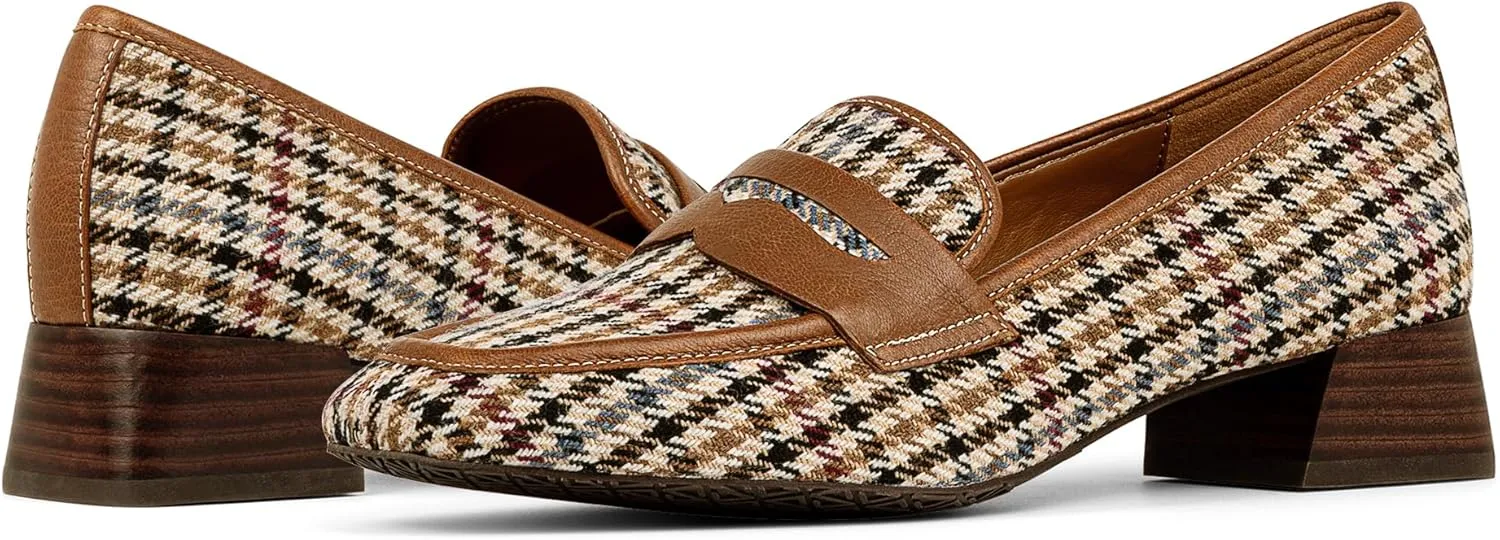Donald Pliner Women’s Tristina Penny Loafer Heel – 1.3” Block Heel Shoes for Comfort, Slip On Women’s Heels