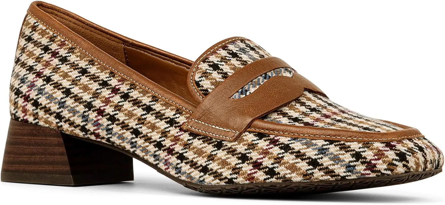 Donald Pliner Women’s Tristina Penny Loafer Heel – 1.3” Block Heel Shoes for Comfort, Slip On Women’s Heels