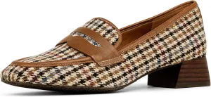 Donald Pliner Women’s Tristina Penny Loafer Heel – 1.3” Block Heel Shoes for Comfort, Slip On Women’s Heels