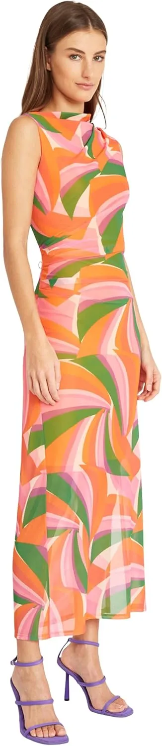 Donna Morgan High Asymmetric Neck Maxi Multi Occasion Long Dress for Women