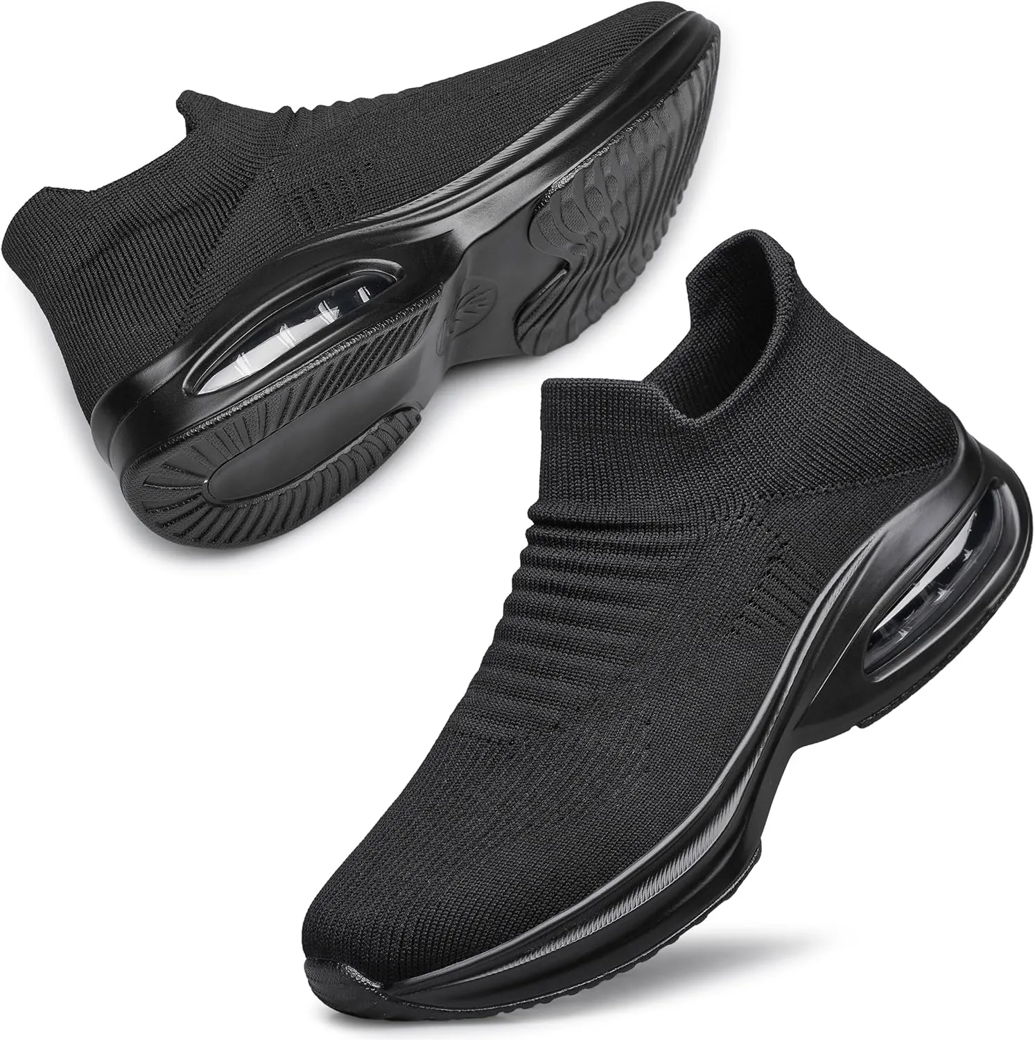 DOUSSPRT Womens Walking Shoes Sock Casual Ladies Fashion Sneakers Comfortable Slip On Air Cushion Platform