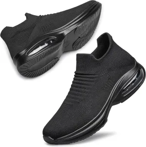 DOUSSPRT Womens Walking Shoes Sock Casual Ladies Fashion Sneakers Comfortable Slip On Air Cushion Platform