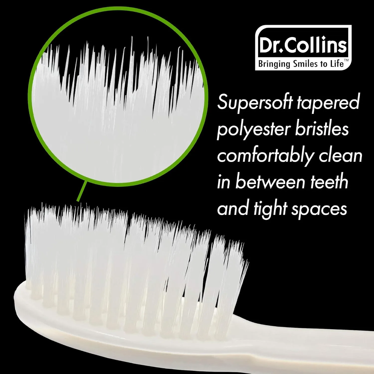 Dr. Collins Perio Toothbrush, (colors vary) 3 Count (Pack of 1)