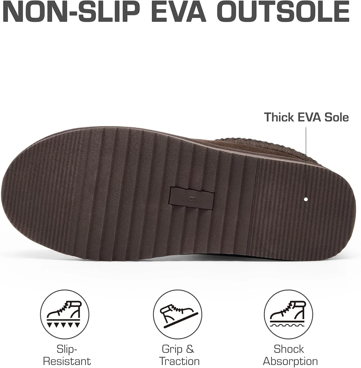 DREAM PAIRS Men's Fuzzy Cozy Slippers Genuine Suede Indoor Outdoor Home Comfy Winter Slip On Cute Warm Memory Foam Furry Shoes FuzzyEasy