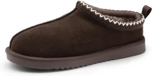 DREAM PAIRS Men's Fuzzy Cozy Slippers Genuine Suede Indoor Outdoor Home Comfy Winter Slip On Cute Warm Memory Foam Furry Shoes FuzzyEasy