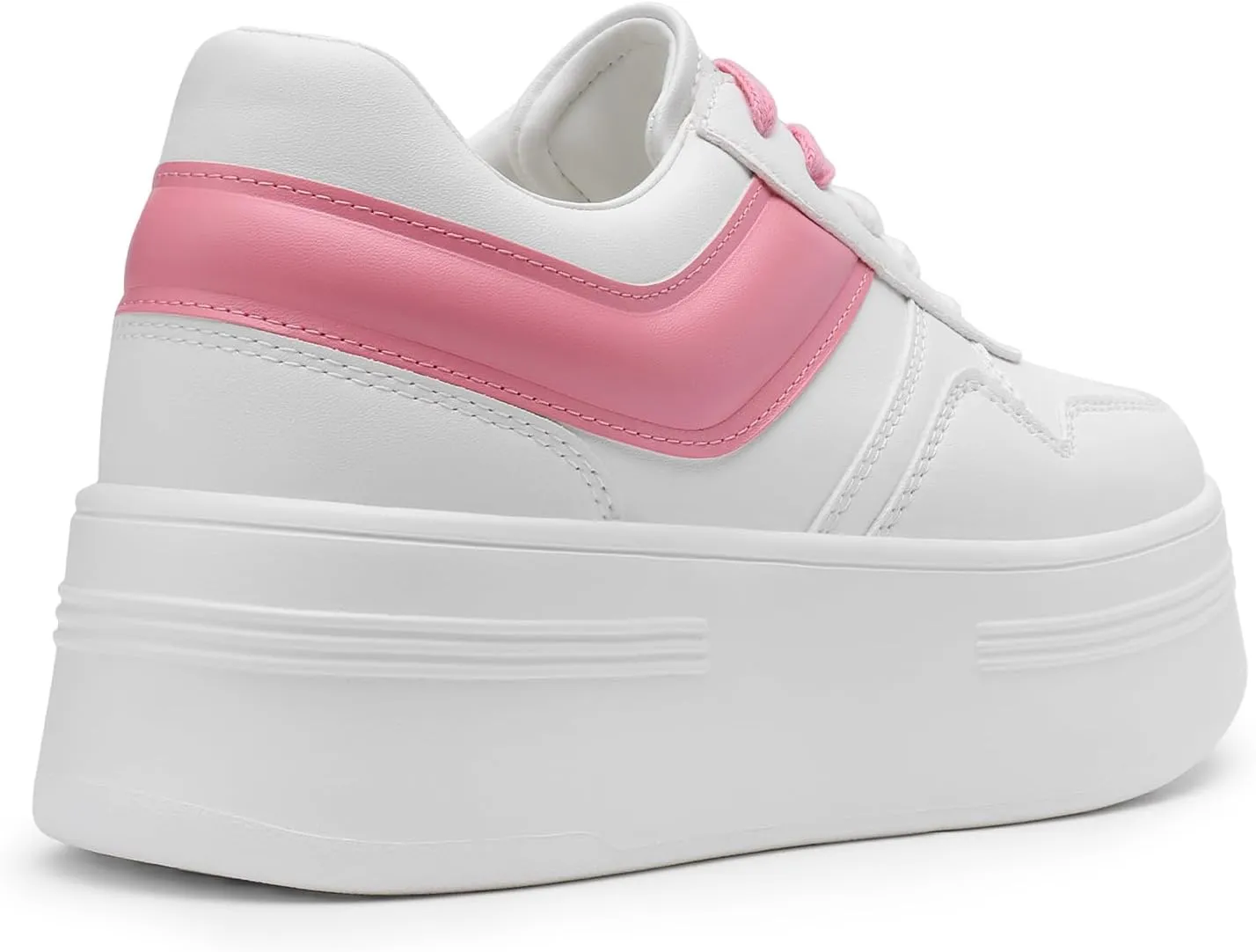 DREAM PAIRS Women Platform High Heel Fashion Sneakers Walking Lace Up Lightweight Stylish Classic Casual Sneaker.