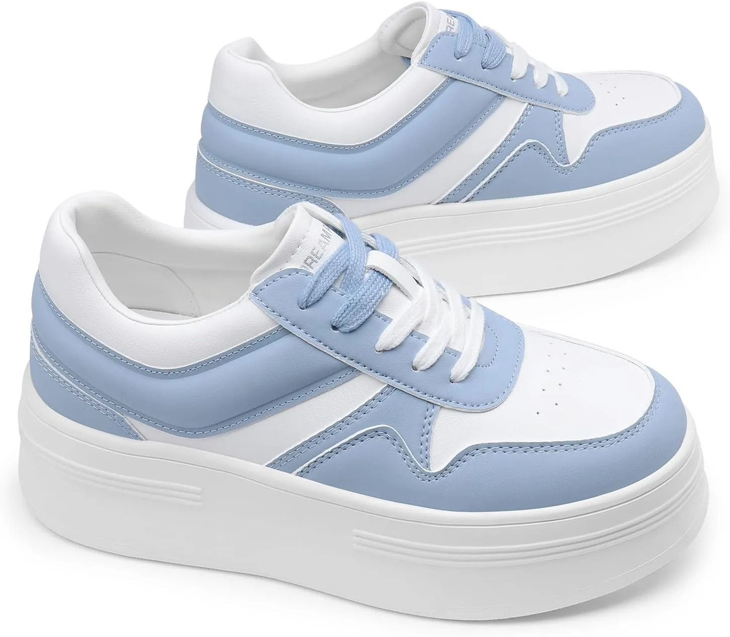 DREAM PAIRS Women Platform High Heel Fashion Sneakers Walking Lace Up Lightweight Stylish Classic Casual Sneaker.