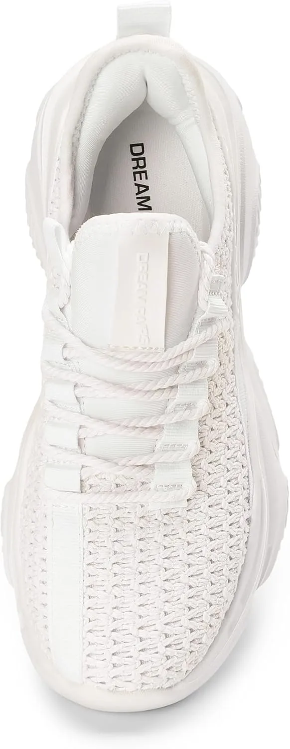 DREAM PAIRS Women's Platform Chunky Fashion Sneakers Slip on Walking Stylish Lightweight Classic Casual Sneaker