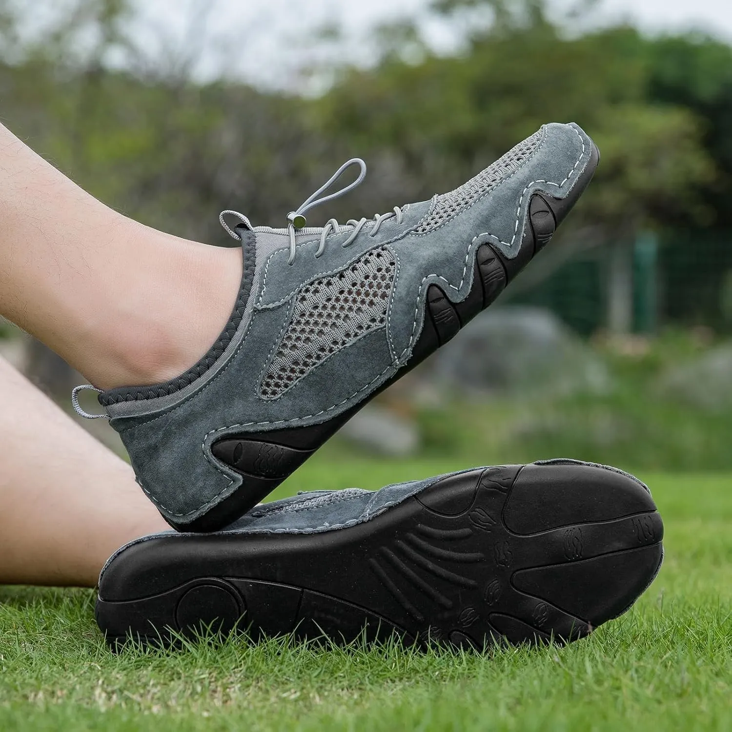 Driving Shoes for Men Breathable Mesh Men's Casual Shoes Slip On Fashion Comfortable Handmade