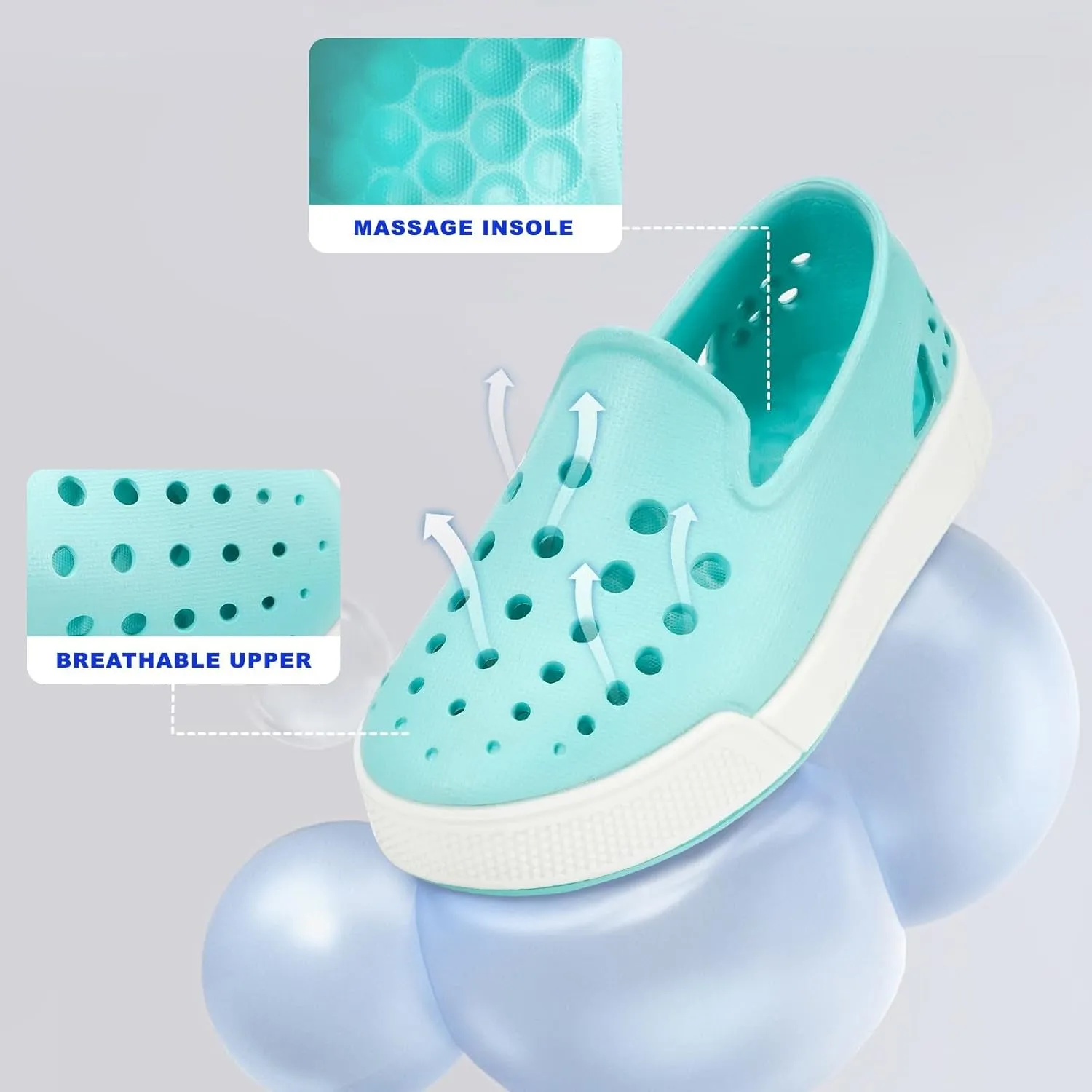 Eagsouni Kids Water Shoes Toddler Girls Boys Slip-On Sneakers Lightweight Breathable Sandals for Outdoor Indoor