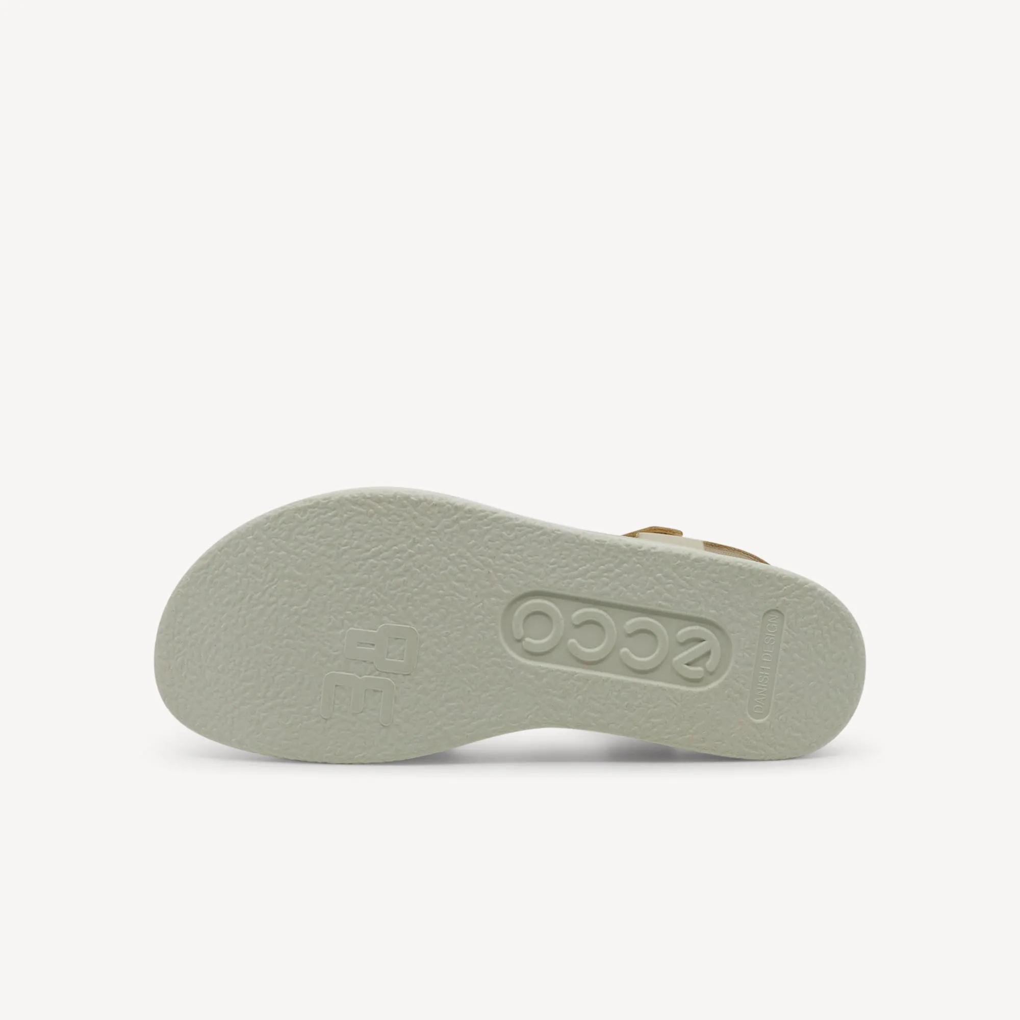Ecco Flowt Flat Sandal Pure White / Gold Womens