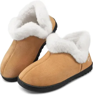 Ecetana Womens Slippers House Shoes: Memory Foam Comfy Closed Back Fuzzy Slippers Indoor and Outdoor Cozy Slip On Soft Bedroom Shoes