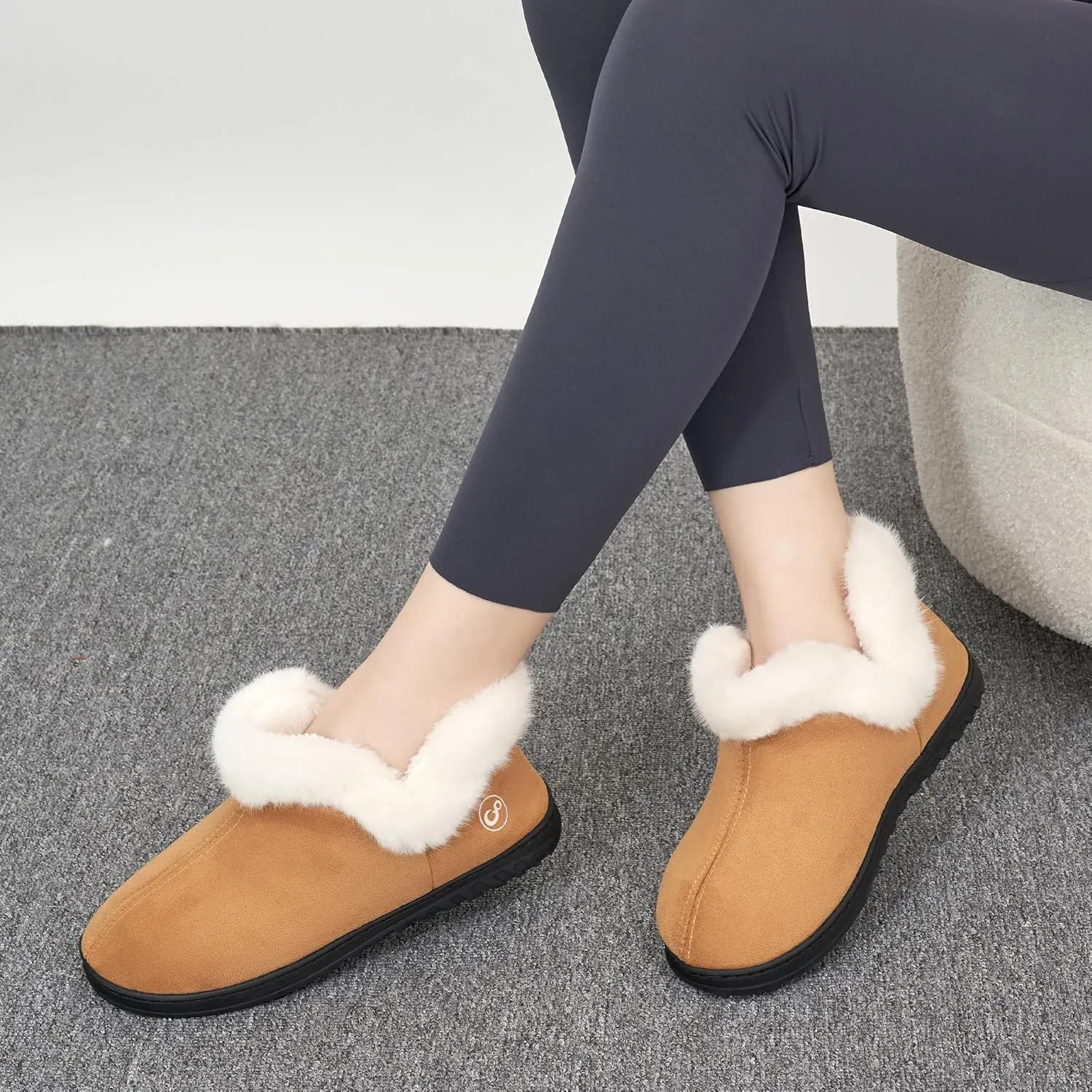 Ecetana Womens Slippers House Shoes: Memory Foam Comfy Closed Back Fuzzy Slippers Indoor and Outdoor Cozy Slip On Soft Bedroom Shoes