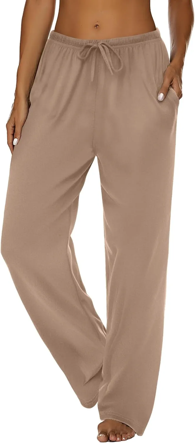 Ekouaer Women Pajama Pants Comfy Pj Bottom with Pockets Stretch Plaid Sleepwear