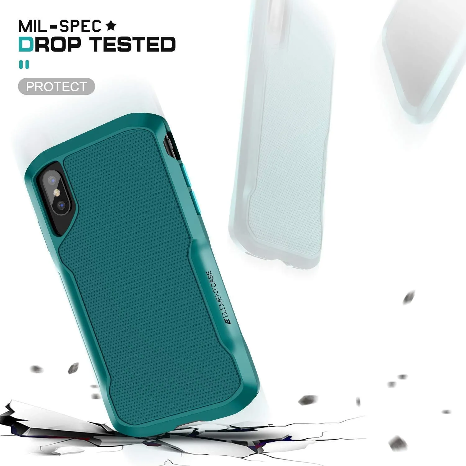 Element Case Shadow for iPhone XR - Premium Sleek Design Case with Impact-Resistant Frame, Durable Build Quality, Seamless Fit, Lightweight, Shockproof and Enhanced Device Compatibility - Green
