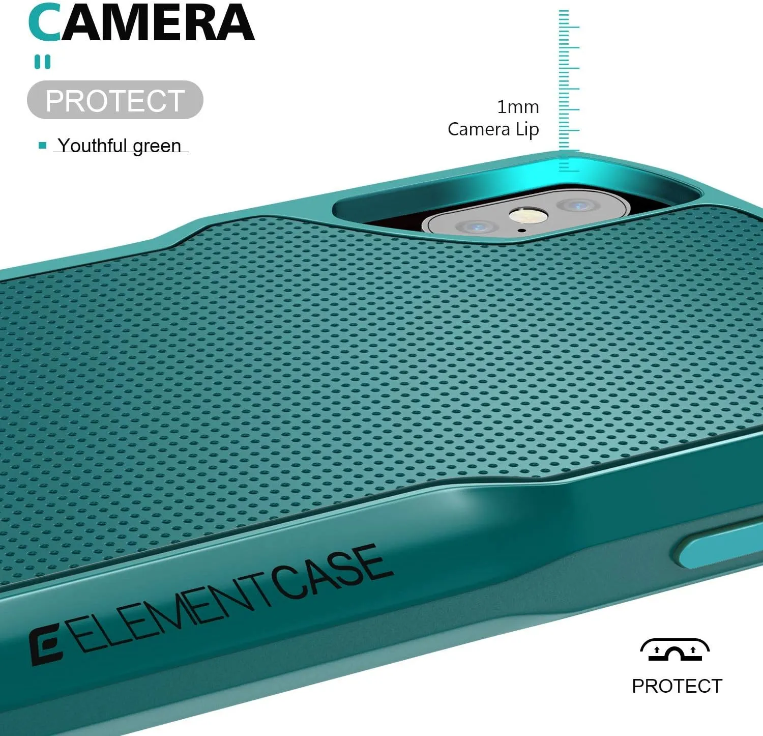 Element Case Shadow for iPhone XR - Premium Sleek Design Case with Impact-Resistant Frame, Durable Build Quality, Seamless Fit, Lightweight, Shockproof and Enhanced Device Compatibility - Green