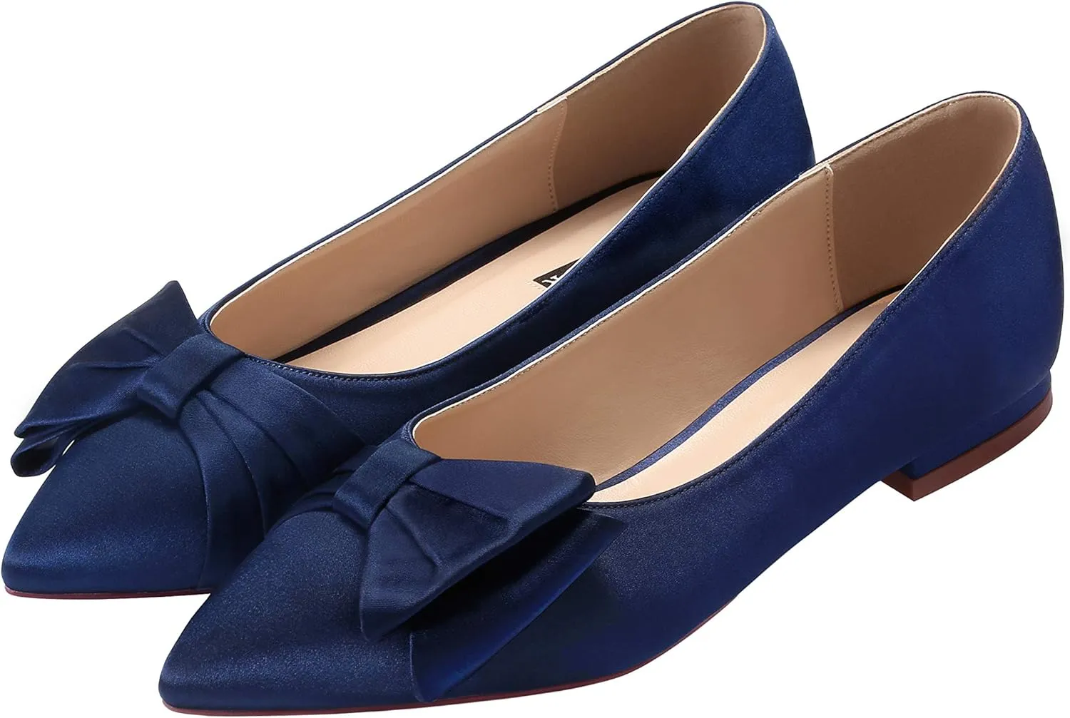 ERIJUNOR Wedding Flats Comfortable Flat Shoes for Women Closed Toe Wide Width Evening Party Dress Shoes