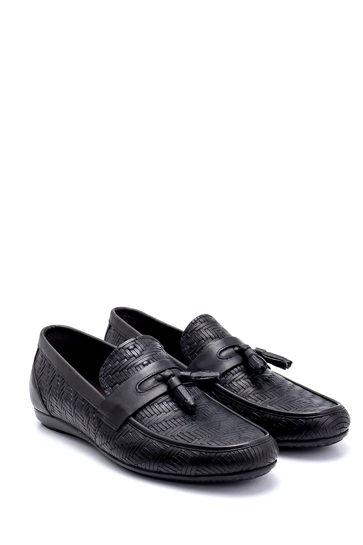 Erkek Deri Baskılı Loafer