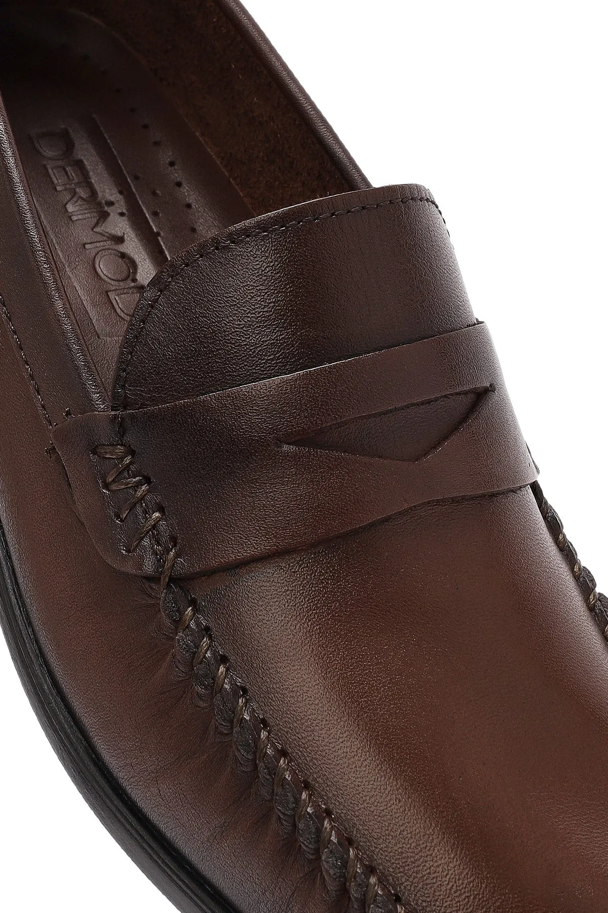 Erkek Kahverengi Deri Casual Loafer