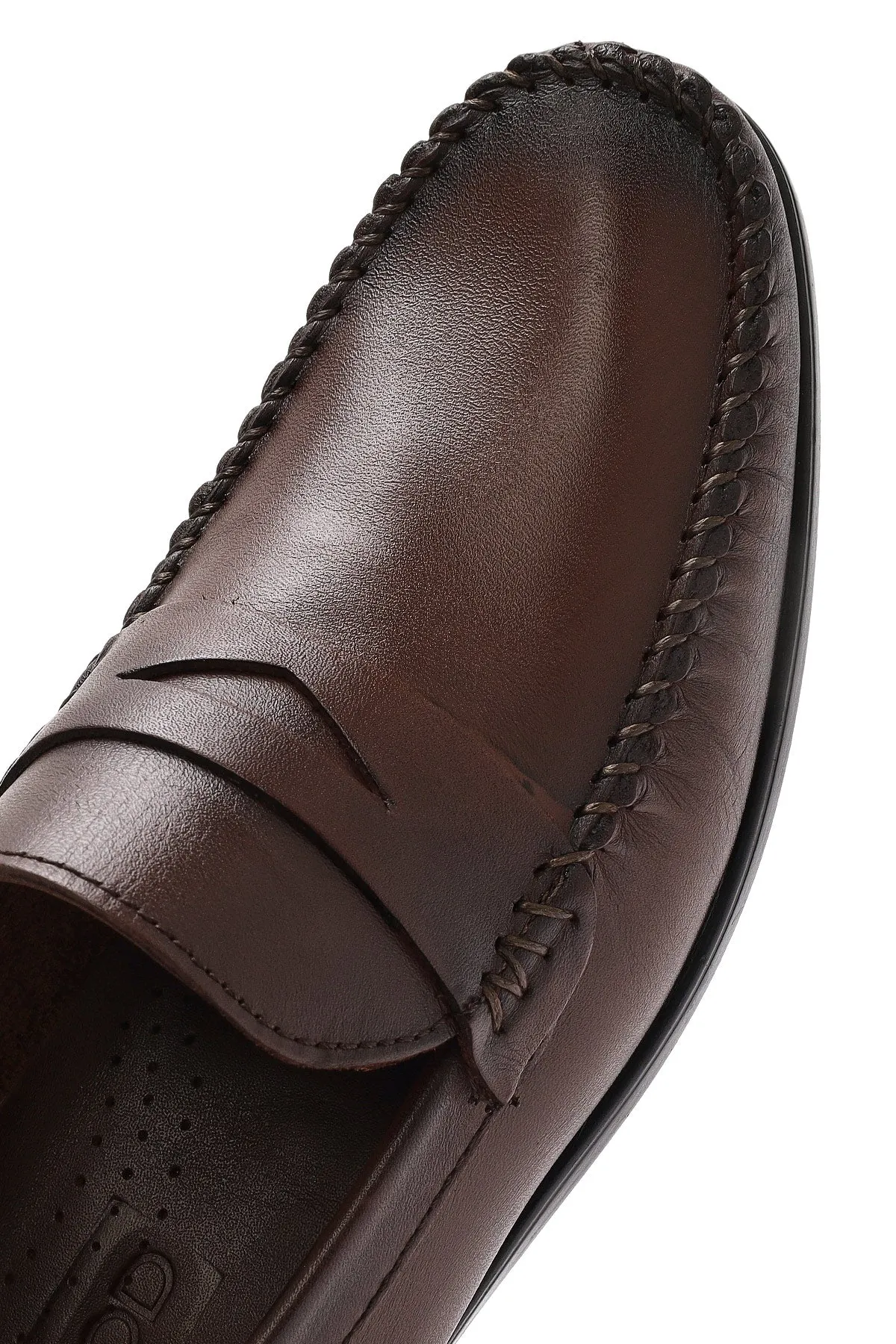 Erkek Kahverengi Deri Casual Loafer