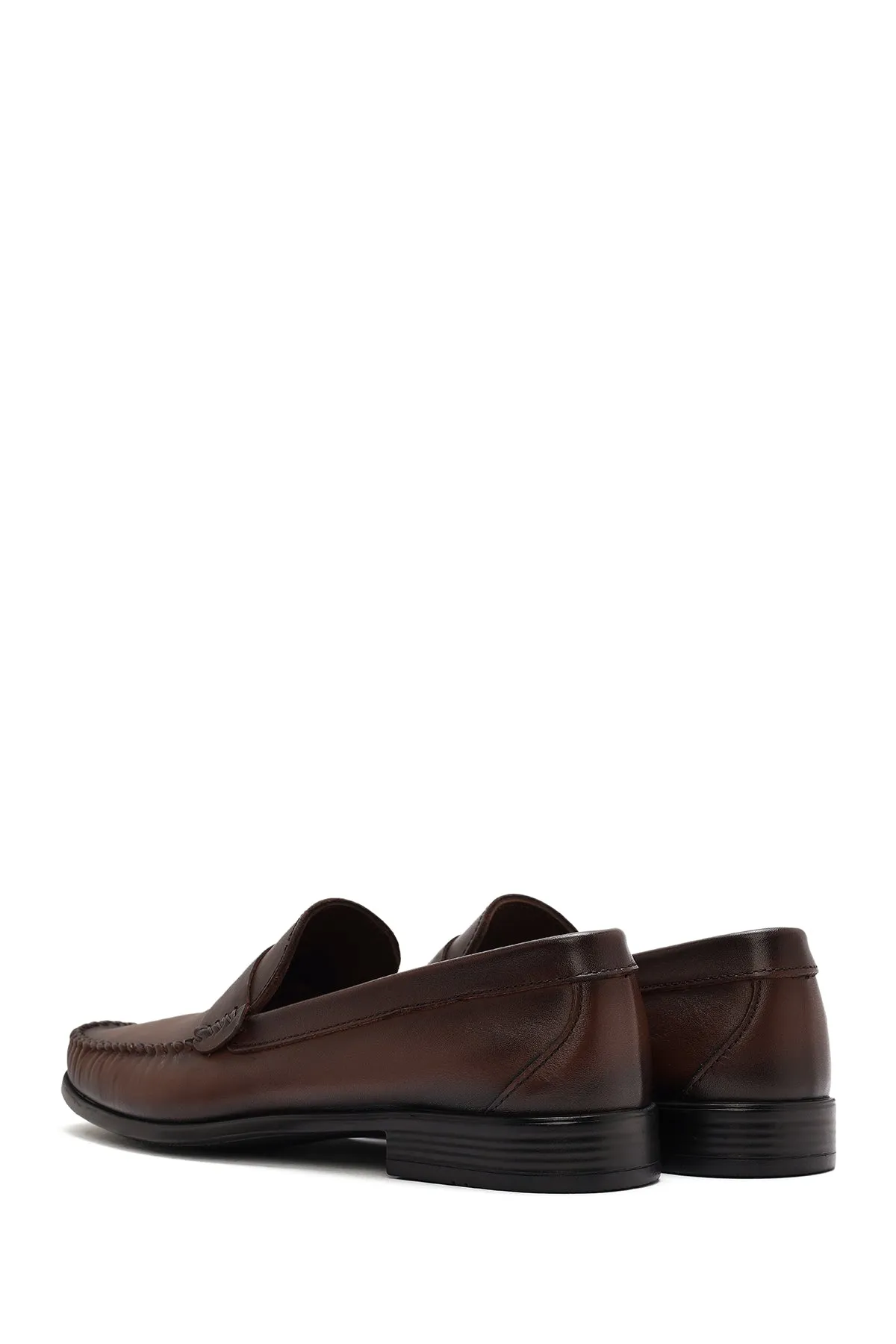 Erkek Kahverengi Deri Casual Loafer