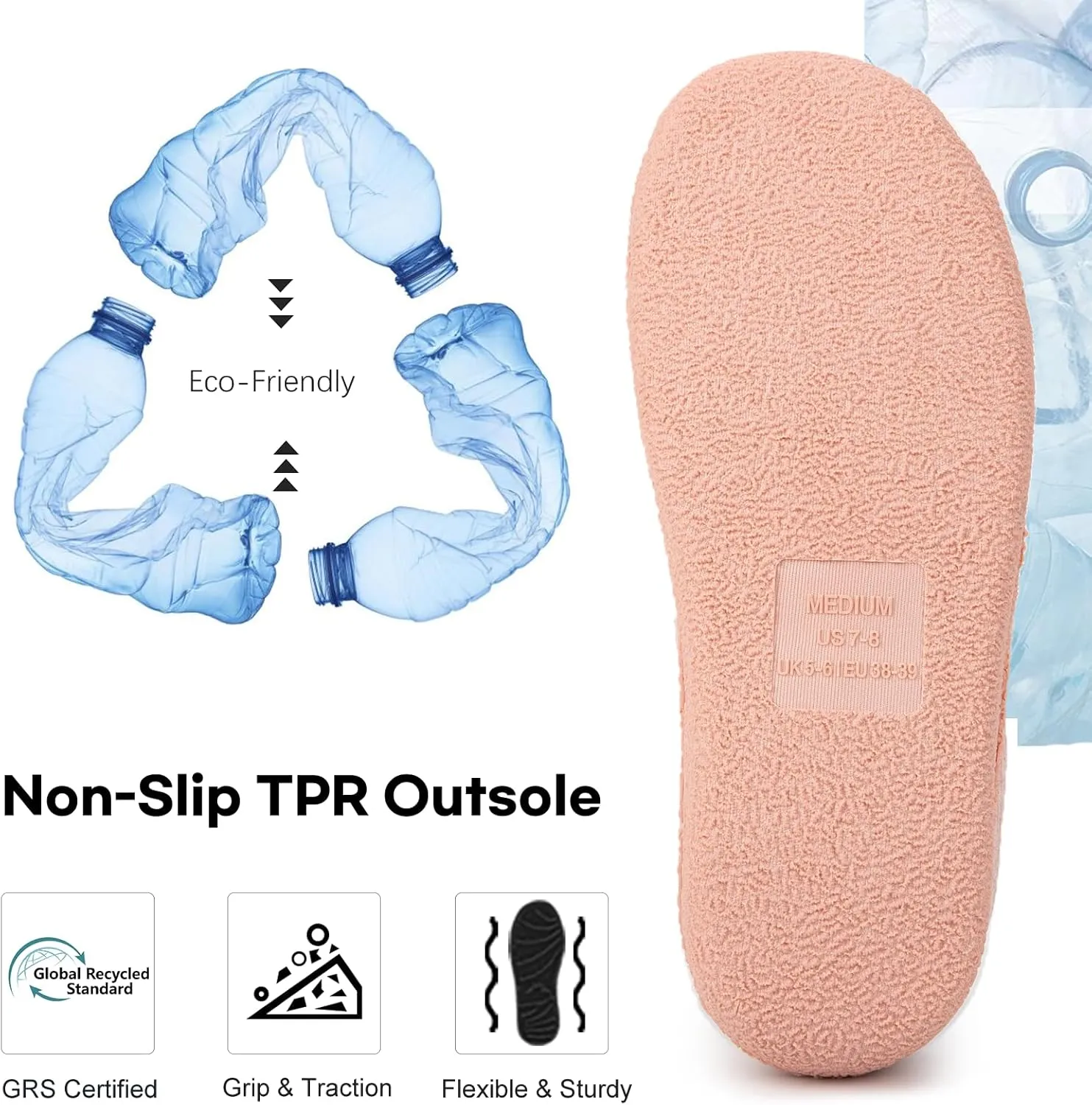 FamilyFairy Womens Slip On Memory Foam Slippers Comfy Knit Bedroom House Shoes for Indoor Outdoor