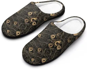 Fantasy Peacock Slippers for Women Girls Soft Indoor Outdoor Winter Warm Comfy House Bedroom Slippers