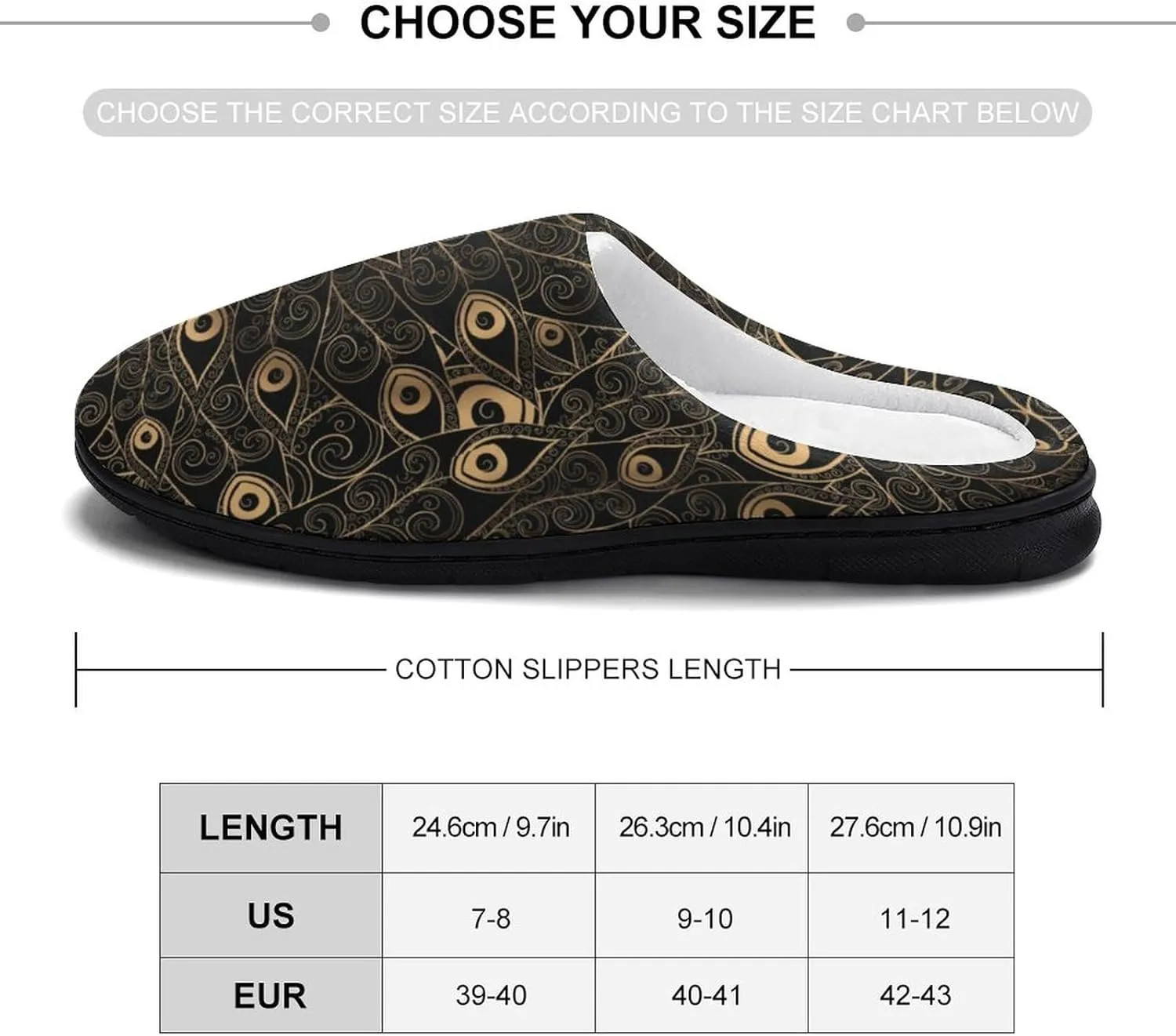 Fantasy Peacock Slippers for Women Girls Soft Indoor Outdoor Winter Warm Comfy House Bedroom Slippers