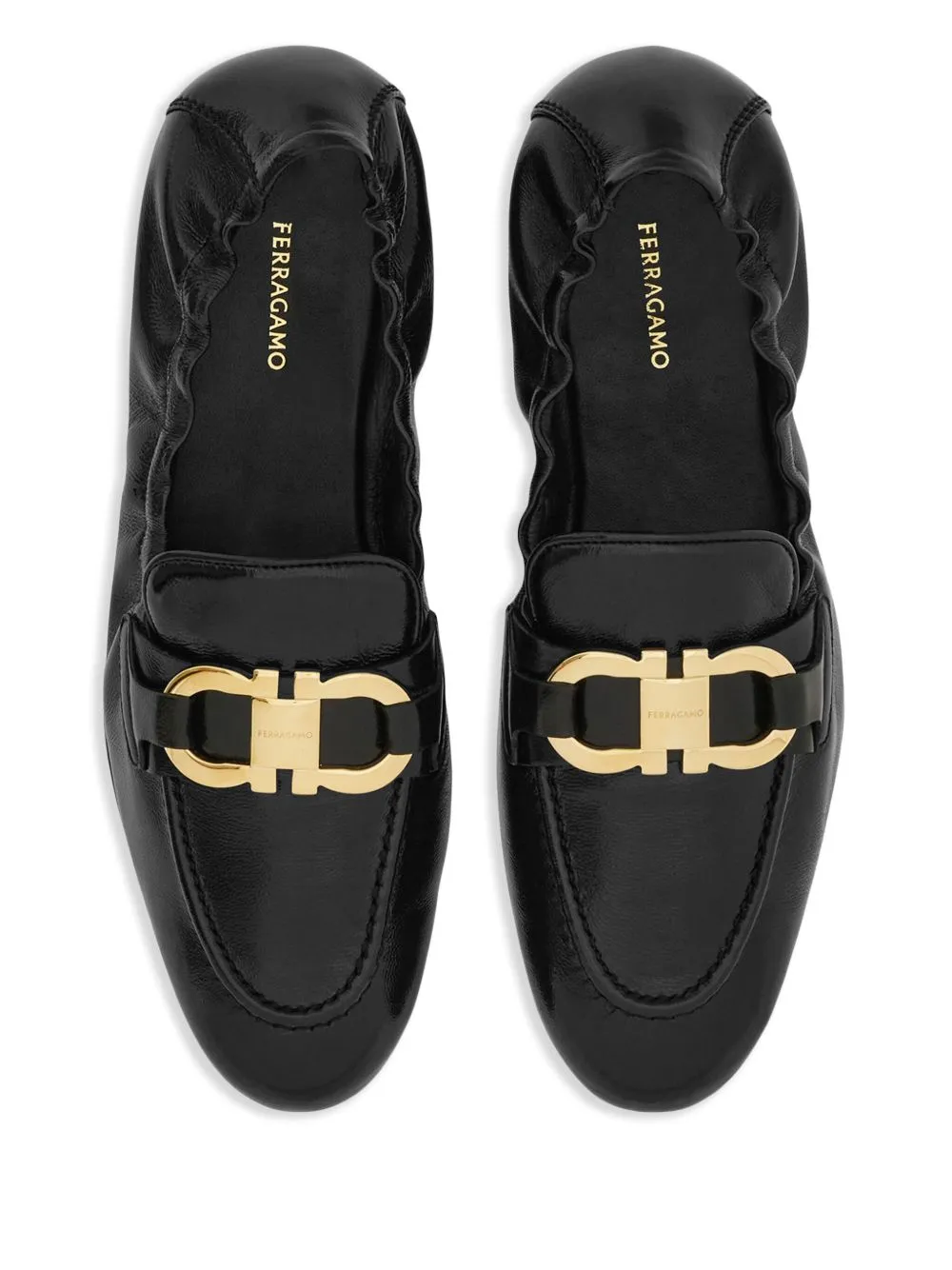 Ferragamo Black Flat Shoes