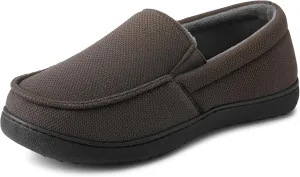 festooning Men's Slippers Soft Comfy Memory Foam Slip On Non-Slip Rubber Hardsole Slipper Indoor Outdoor Warm House Shoes