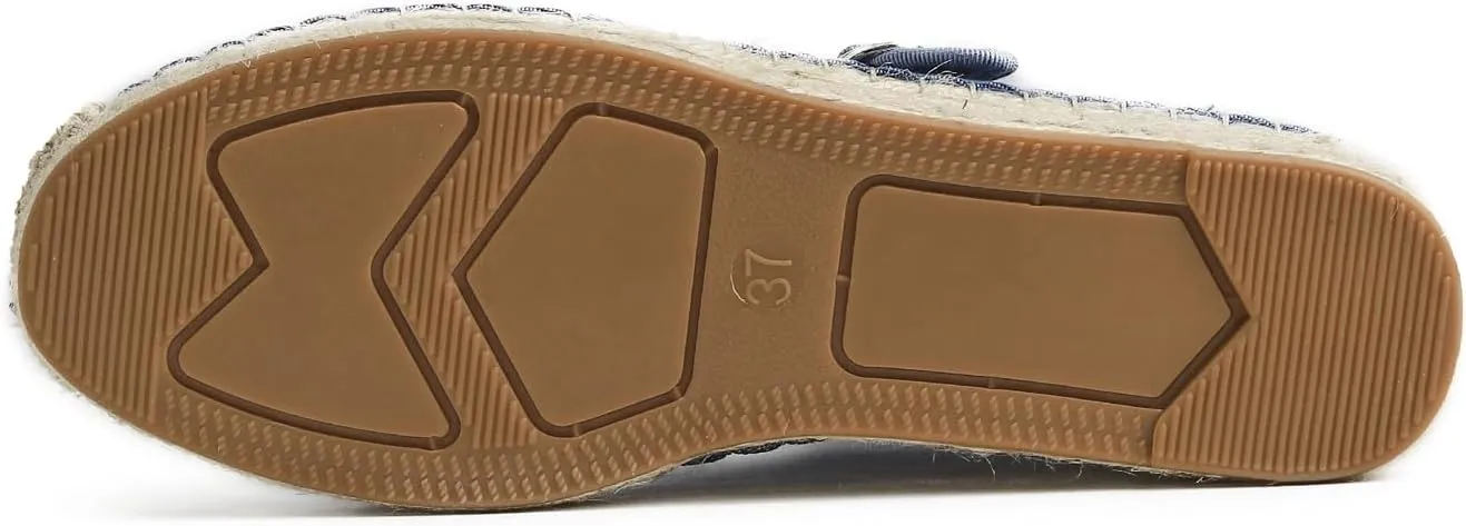 FEVERSOLE Close Toe Espadrilles Women's Comfort Breathable Ankle Strap Low Heel Wedge