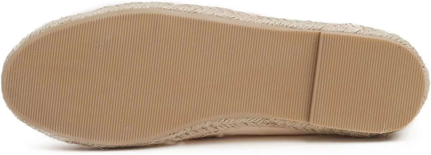 FEVERSOLE Close Toe Espadrilles Women's Comfort Breathable Slip On Flats Shoes