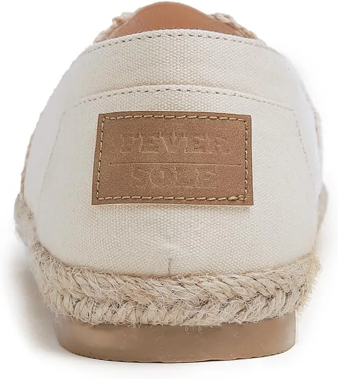 FEVERSOLE Close Toe Espadrilles Women's Comfort Breathable Slip On Flats Shoes