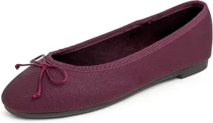 FEVERSOLE Women's Bow Tie Fashion Dress Slip On Shoes Round Toe Ballet Flat