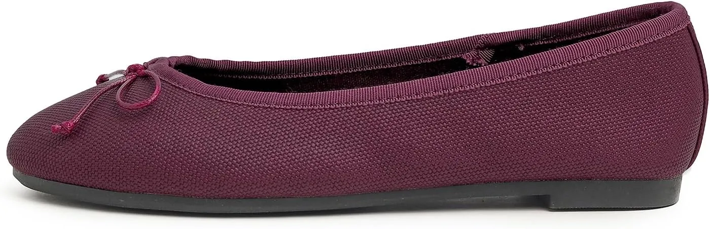 FEVERSOLE Women's Bow Tie Fashion Dress Slip On Shoes Round Toe Ballet Flat