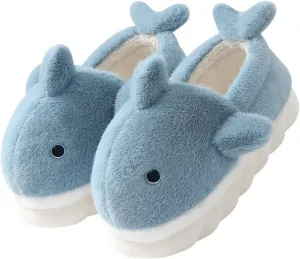 Fiedaz Cute Cloud Whale Shark Slippers for Women Men Kids Plush House Slippers Comfy Memory Foam Slip-on Indoor Slippers
