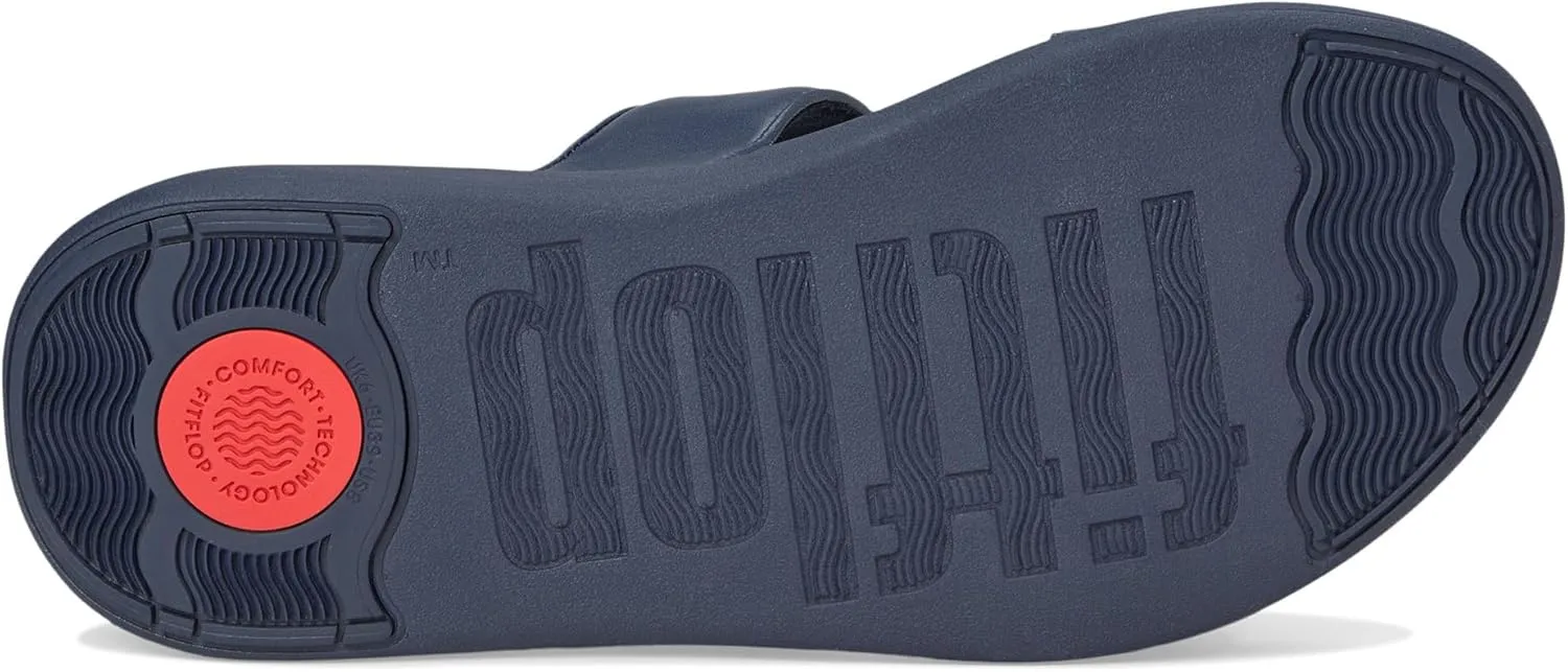 FitFlop Women's F-Mode Go Beadie-Button Adj. Flatform 2-bar Slides Wedge Sandal